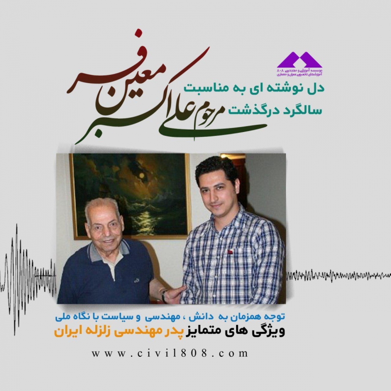 دل نوشته ای به مناسبت سالگرد درگذشت مرحوم علی اکبر معین فر از طرف یه شاگرد