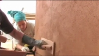 اجرای روکار نما با ملات پوششی  به سبک stucco در آمریکا بر روی یک خانه ویلایی اجرای روکار نما با ملات پوششی  به سبک stucco در آمریکا بر روی یک خانه ویلایی