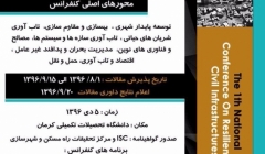 اولین کنفرانس ملی تاب آوری شریان های حیاتی و زیرساخت های عمرانی اولین کنفرانس ملی تاب آوری شریان های حیاتی و زیرساخت های عمرانی