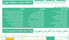 اولین کنفرانس بین المللی «به سوی شهرسازی، معماری و عمران دانش بنیان»  اولین کنفرانس بین المللی «به سوی شهرسازی، معماری و عمران دانش بنیان»