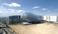 ساختمان اداری تخم مرغی شکل سازگار با طبیعت Egg Office Building