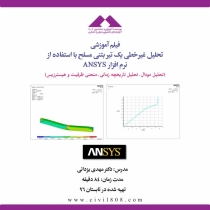 فیلم آموزش تحلیل غیرخطی یک تیر بتنی مسلح با استفاده از نرم افزار ANSYS