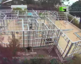 فیلم نحوه ساخت و برپاسازی یک ساختمان قاب فولادی سبم LSF دو طبقه