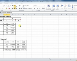 روش محاسبه مقدار مواد تشکیل دهنده بتن در اکسل روش محاسبه مقدار مواد تشکیل دهنده بتن در اکسل