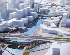 انیمیشنی از پل جدید کالاتراوا برای شهر در حال توسعه هواشن چین