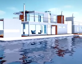 مراحل ساخت یک ویلای شناور