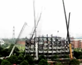 ساخت یک هتل 15 طبقه در 6 روز در شانگهای چین