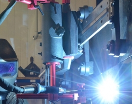 جوشکاری افقی در قطعه با موقعیت عمودی