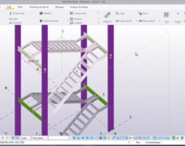 مدلسازی برج پله در نرم افزار Tekla Structures 2016