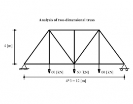 تحلیل خرپای دو بعدی در نرم افزار ELPLA