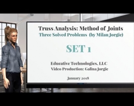 تحلیل خرپا به روش مفصل- حل سه مثال (ترجمه و دوبله اختصاصی موسسه ۸۰۸)