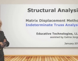 تحلیل خرپای نامعین به روش ماتریس جابجایی (ترجمه و دوبله اختصاصی موسسه ۸۰۸)