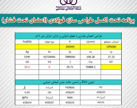 برنامه تحت اکسل طراحی سازه فولادی (اعضای تحت فشار) برنامه تحت اکسل طراحی سازه فولادی (اعضای تحت فشار)