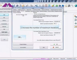 آموزش SeismoStruct بخش Solving convergence difficulties