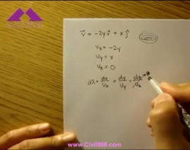 آمادگی آزمون بین المللی FE و PE بخش fluid mechanics کتاب munson & young & okiishi & قسمت مکانیک سیالات - 08 - معادله خط جریان، مثال 2 آمادگی آزمون بین المللی FE و PE بخش fluid mechanics کتاب munson & young & okiishi & قسمت مکانیک سیالات - 08 - معادله خط جریان، مثال 2