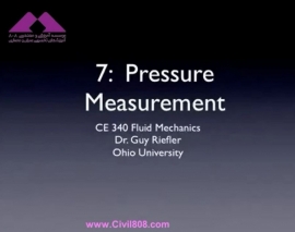 آمادگی آزمون بین المللی FE و PE بخش fluid mechanics دانشگاه Ohio University استاد Riefler قسمت Pressure Measurement مکانیک سیالات 7 - اندازه گیری فشار آمادگی آزمون بین المللی FE و PE بخش fluid mechanics دانشگاه Ohio University استاد Riefler قسمت Pressure Measurement مکانیک سیالات 7 - اندازه گیری فشار