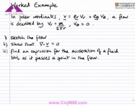 مکانیک سیالات پیشرفته از Cambridge University بخش 6 معادله اویلر ، مثال مکانیک سیالات پیشرفته از Cambridge University بخش 6 معادله اویلر ، مثال