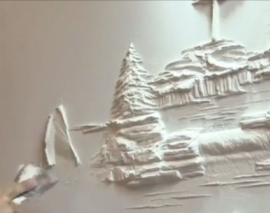 خلق آثار هنری فوق العاد زیبا با گچ کاری 3 بعد بر روی دیوار با گچ کشته