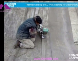 دوخت بتن پارچه ای در گود ترانشه برای ایجادراه آب