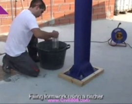 نحوه قالب بندی چوبی پای ستون برای گروت ریزی