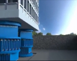 انیمیشن سیستم نوین جداساز لرزه ای+میراگر انرژی در چند راستایی در زیر ساختمان