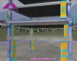  انیمیشن نحوه نصب میراگر ویسکوالاستیک در پانل های پیش ساخته در ساختمان در دو جهت x وy در کلیه طبقات 