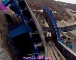 کلیپ استفاده از قالب های منحنی شکل برای ساخت سریع تونل ها