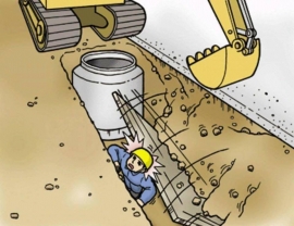 حوادث حین گودبرداری و حفاری