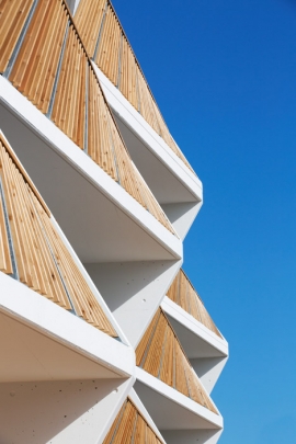 Zig-zagging balconies