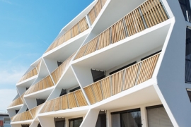 Zig-zagging balconies