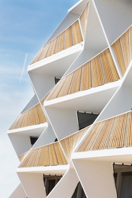 Zig-zagging balconies