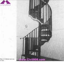 مجموعه عکس های طراحی، مدلینگ، اجرا و انواع پله ها کتاب ارزشمند Staircases - Structural Analysis and Design نوشته اساتید M.Y.H. Bangash, T. Bangash بخش اول