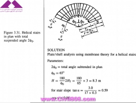 مجموعه عکس های طراحی، مدلینگ، اجرا و انواع پله ها کتاب ارزشمند Staircases - Structural Analysis and Design نوشته اساتید M.Y.H. Bangash, T. Bangash بخش سوم