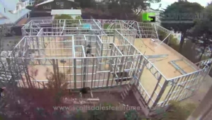 فیلم نحوه ساخت و برپاسازی یک ساختمان قاب فولادی سبم LSF دو طبقه