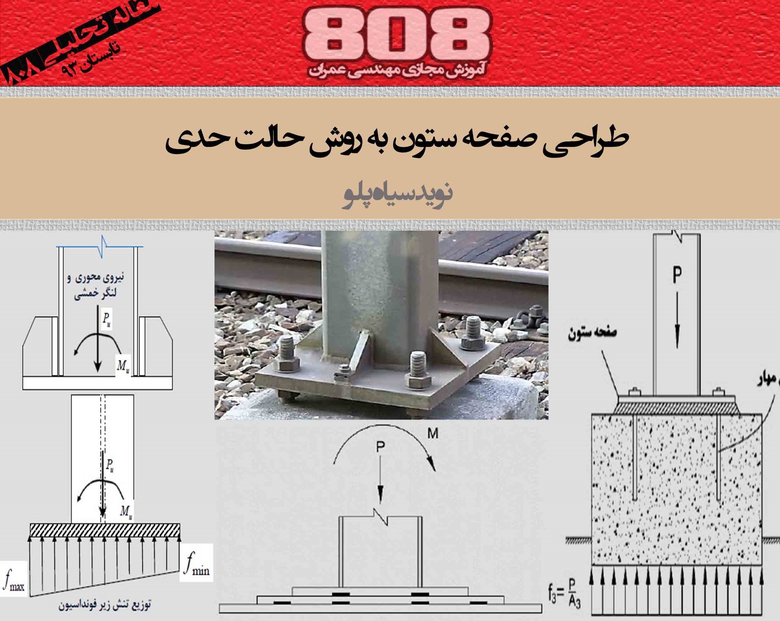 طراحی صفحه ستون به روش حالت حدی (LRFD) طراحی صفحه ستون به روش حالت حدی (LRFD)