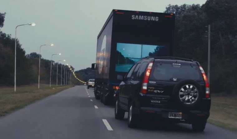سامسونگ با ایده کامیون‌های شفاف در پی ایمنی راه‌ها است