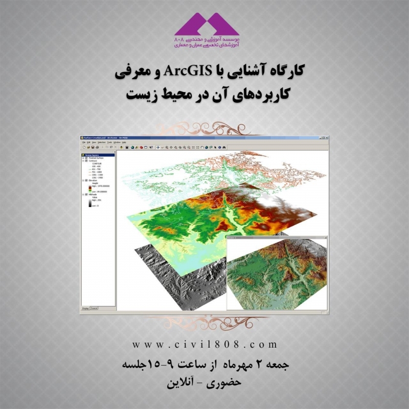 کارگاه آشنایی با ArcGIS و معرفی کاربردهای آن در محیط زیست