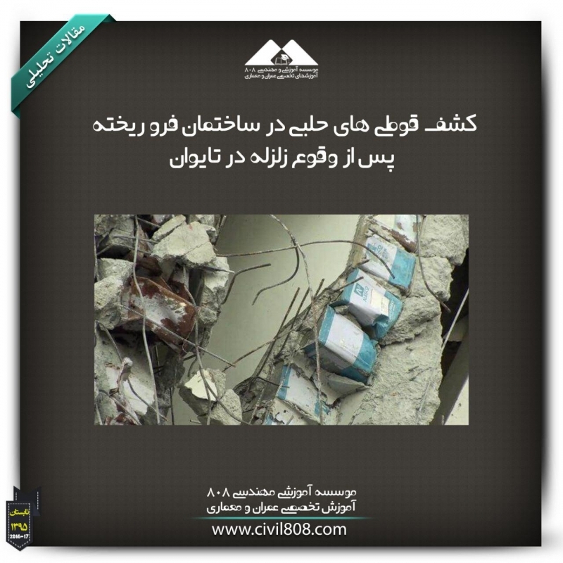مقاله تحلیلی: کشف قوطی های حلبی در ساختمان فرو ریخته پس از وقوع زلزله در تایوان مقاله تحلیلی: کشف قوطی های حلبی در ساختمان فرو ریخته پس از وقوع زلزله در تایوان