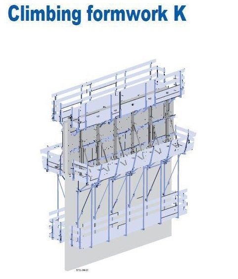 مقاله تحلیلی: معرفی قالب های صنعتی بالا رونده (خزنده) خود اتکایی  DOKA - Climbing Formwork K