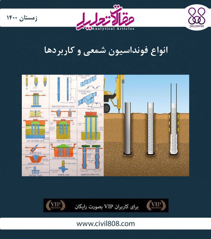  مقاله تحلیلی: انواع فونداسیون شمعی و کاربردها