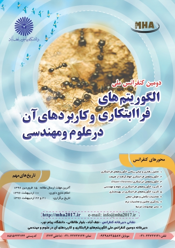 فراخوان مقاله دومین کنفرانس ملی الگوریتم های فرا ابتکاری و کاربردهای آن در علوم و مهندسی 
