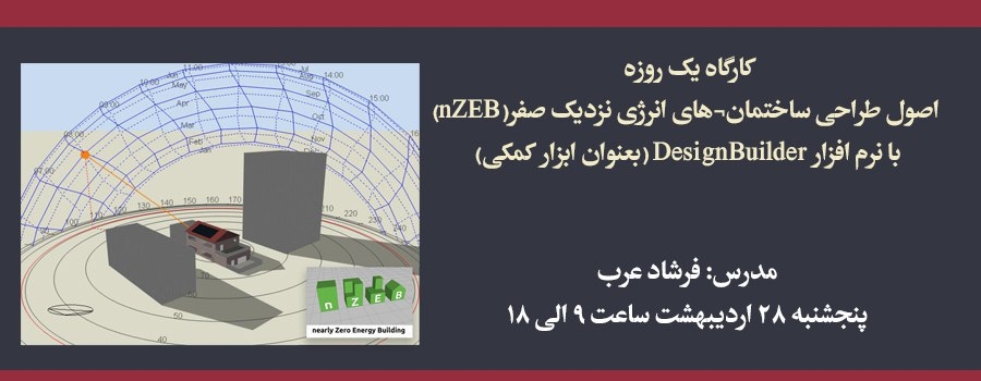 کارگاه یکروزه اصول طراحی ساختمان های انرژی نزدیک صفر با DesignBuilder کارگاه یکروزه اصول طراحی ساختمان های انرژی نزدیک صفر با DesignBuilder