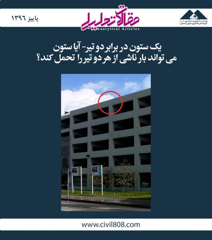 مقاله تحلیلی: یک ستون در برابر دو تیر- آیا ستون می‌تواند بار ناشی از هر دو تیر را تحمل کند؟
