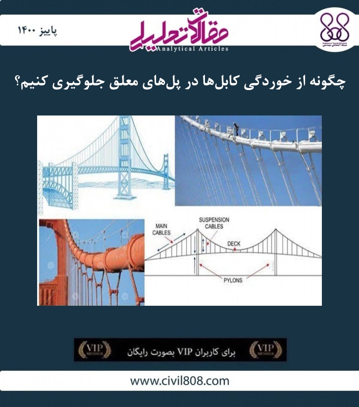 مقاله تحلیلی:‌ چگونه از خوردگی کابل‌ها در پل‌های معلق جلوگیری کنیم؟