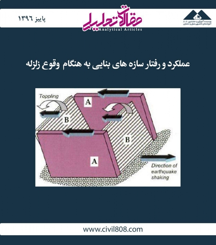مقاله تحلیلی: عملکرد و رفتار سازههای بنایی به هنگام وقوع زلزله مقاله تحلیلی: عملکرد و رفتار سازههای بنایی به هنگام وقوع زلزله