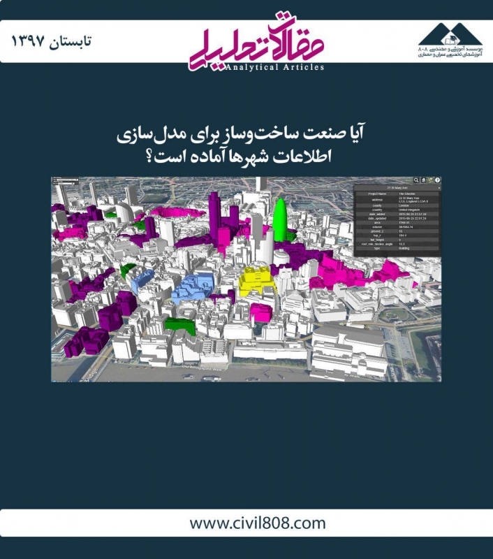 مقاله تحلیلی: آیا صنعت ساختوساز برای مدلسازی اطلاعات شهرها آماده است؟ مقاله تحلیلی: آیا صنعت ساختوساز برای مدلسازی اطلاعات شهرها آماده است؟