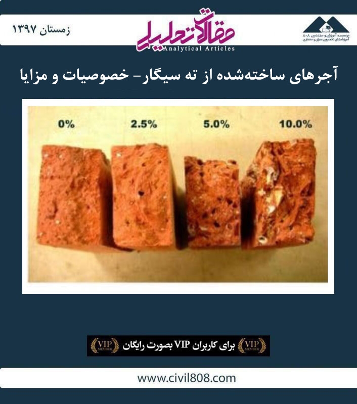 آجرهای ساختهشده از ته سیگار- خصوصیات و مزایا آجرهای ساختهشده از ته سیگار- خصوصیات و مزایا