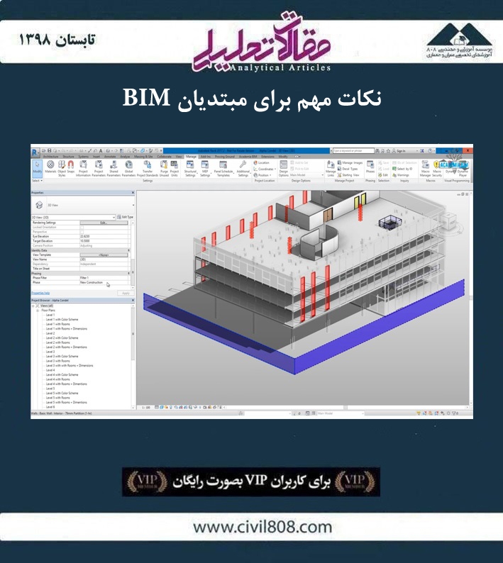 مقاله تحلیلی: نکات مهم برای مبتدیان BIM مقاله تحلیلی: نکات مهم برای مبتدیان BIM