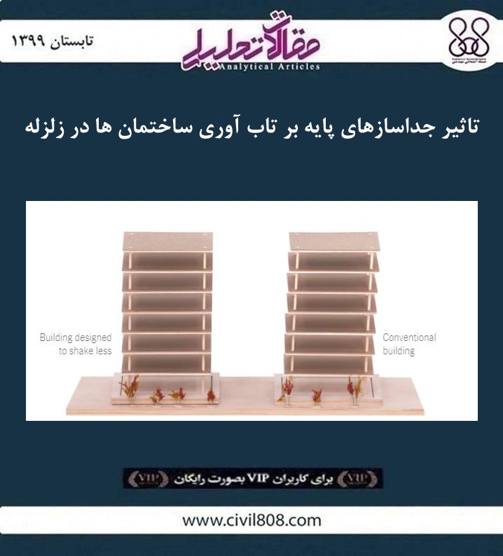 مقاله تحلیلی: تاثیر جداسازهای پایه بر تاب آوری ساختمان ها در زلزله مقاله تحلیلی: تاثیر جداسازهای پایه بر تاب آوری ساختمان ها در زلزله