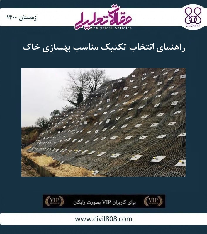 مقاله تحلیلی: راهنمای انتخاب تکنیک مناسب بهسازی خاک مقاله تحلیلی: راهنمای انتخاب تکنیک مناسب بهسازی خاک